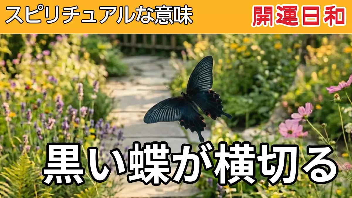 黒い蝶　横切る　スピリチュアル