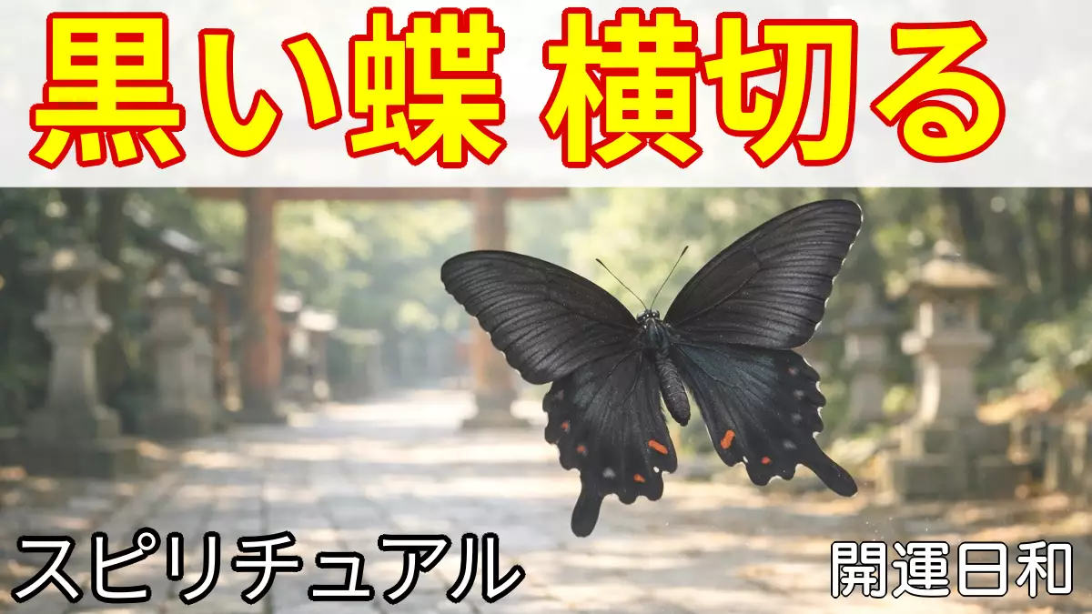 黒い蝶　横切る　スピリチュアル